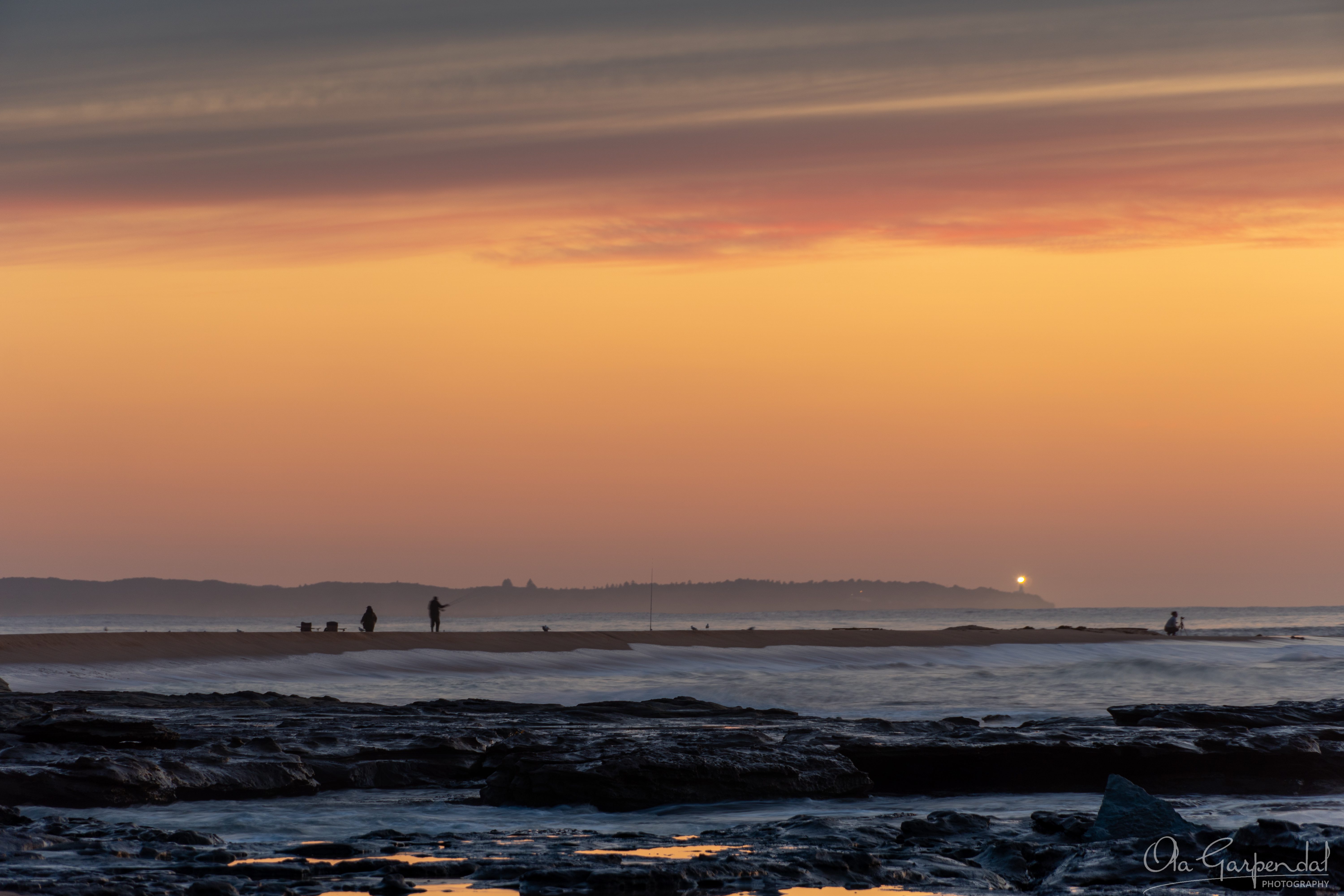 Fishermen at Toowoon Bay