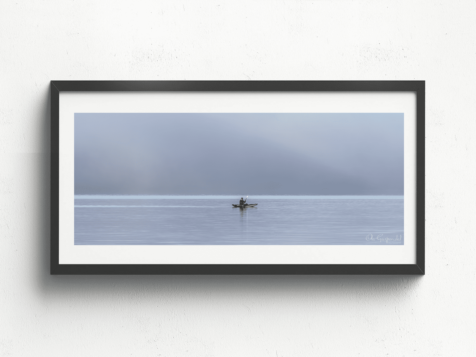 Edge of the World 2-5 L Black Frame on small wall