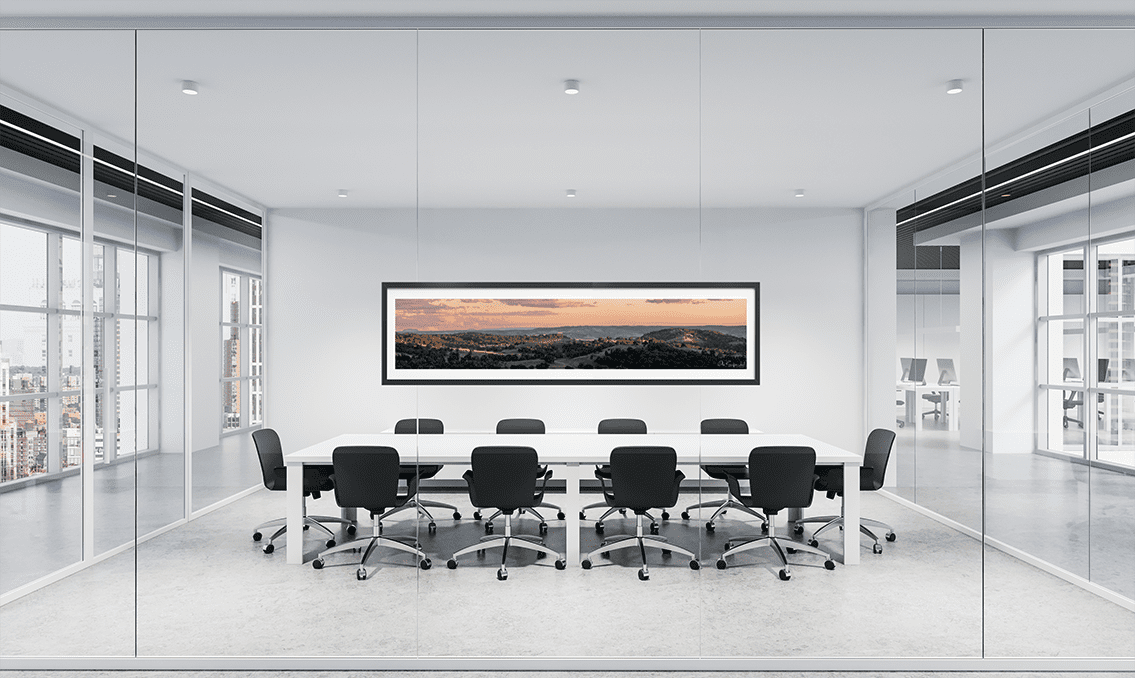 fine art on wall on boardroom